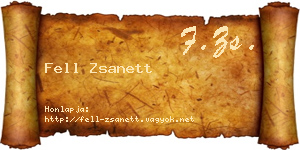 Fell Zsanett névjegykártya